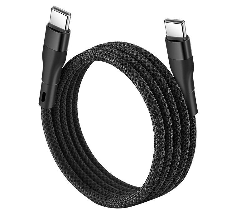 cj 4 Black Dual Type C / 60 W / 1 M Magnetic Charging Cable