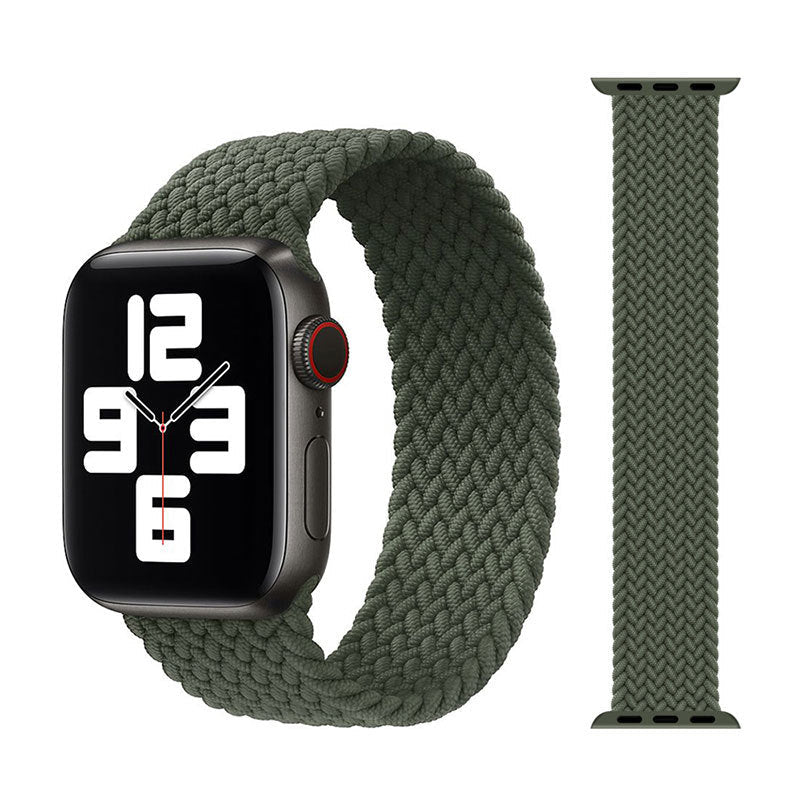 cj 4 Dark Olive Green / (38-40mm) L Braided Blast Apple Watch Band