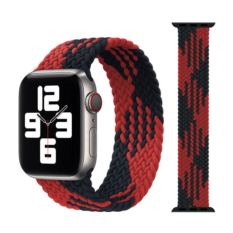 cj 4 Pattern Black and Red / (38-40mm) L Braided Blast Apple Watch Band