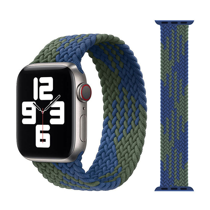 cj 4 Pattern Blue and Green / (38-40mm) L Braided Blast Apple Watch Band