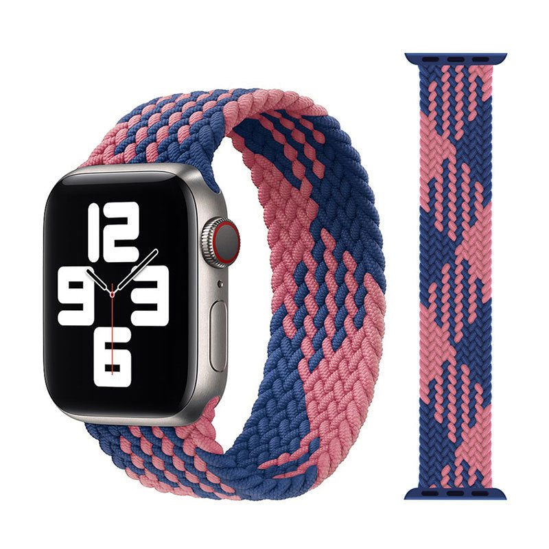 cj 4 Pattern Blue Pink / (38-40mm) L Braided Blast Apple Watch Band