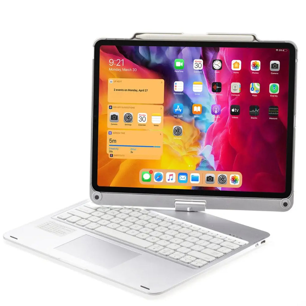 cj 4 Silver / iPad 10.2'' ( 8th Generation ) iPad Keyboard Case