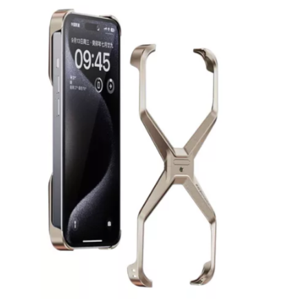 cj 4 Titanium Gold / iPhone 15 Invisible X Case