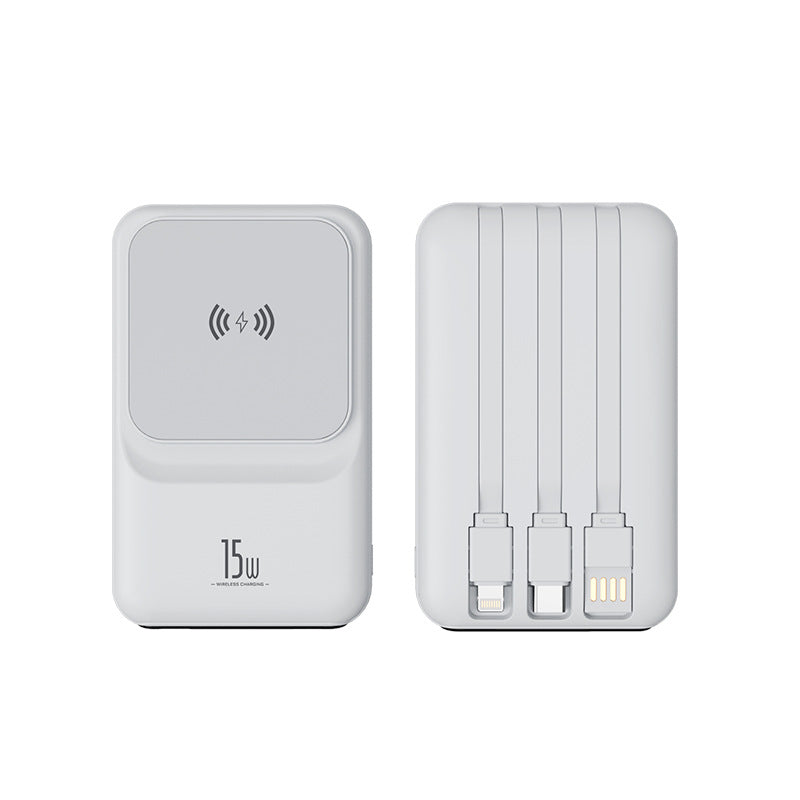 cj 4 White Super Fast Charger / 10000 mAh Magnetic Wireless Power Bank