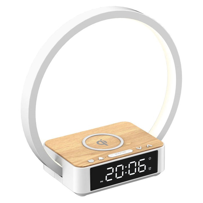 cj 4 Wood color / EU 3 in 1 Smart Wireless Charger Clock