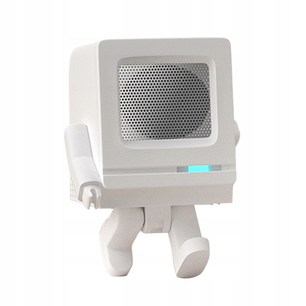 cj White Mini Robot Speaker